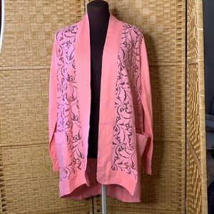 Logo by Lori Goldstein Lace High Low Kimono Large